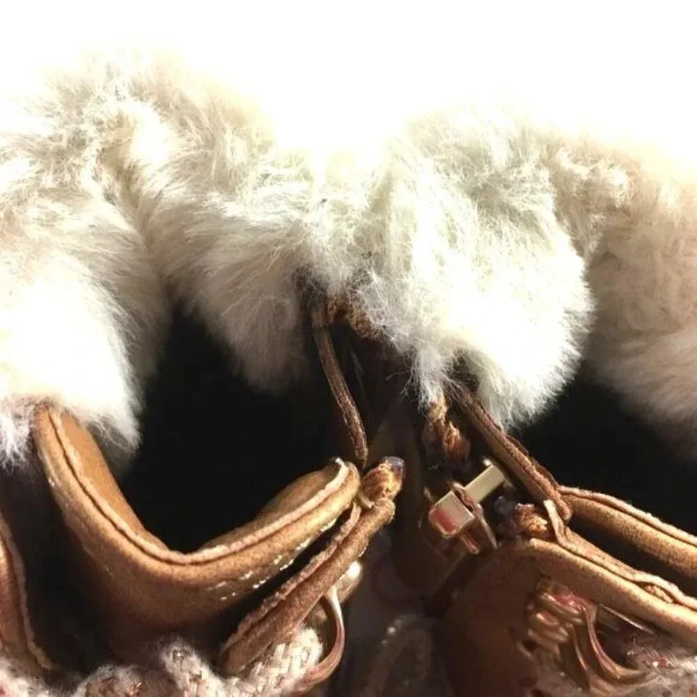 Cupcake Couture Shoes Baby Girls Size 6 M Brown Fur Lined Boots Style 701569  Ne